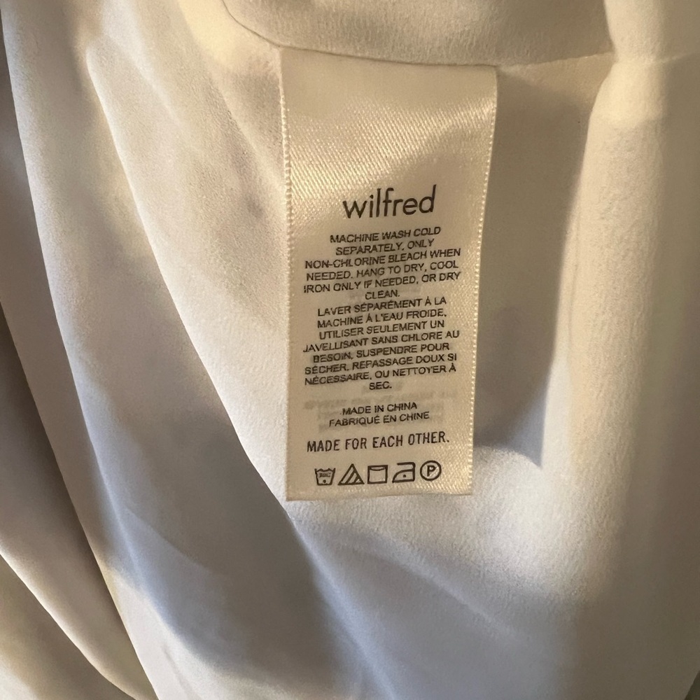 Aritzia Wilfred Tempest Blue Floral Chiffon Mini Dress Long Sheer Sleeve - Picture 7 of 10